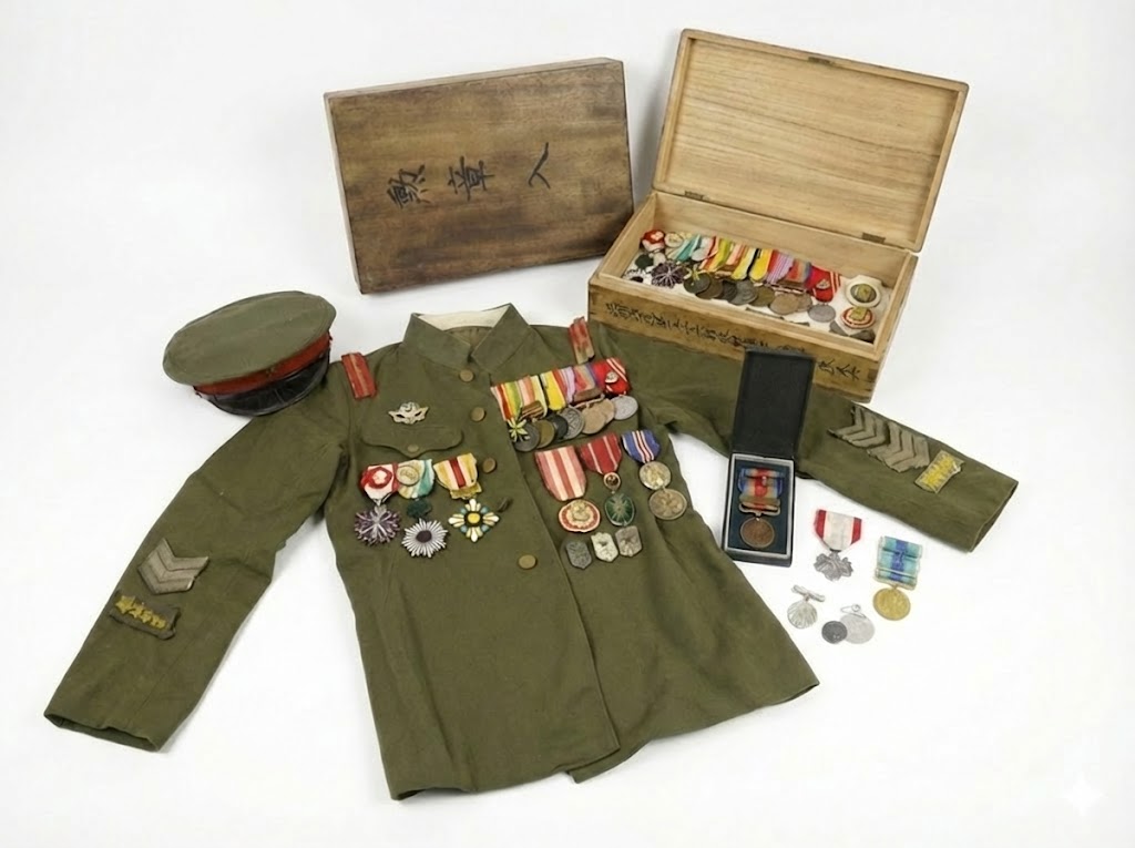 山梨県、静岡県、長野県、軍刀、軍服、勲章、徽章、買取