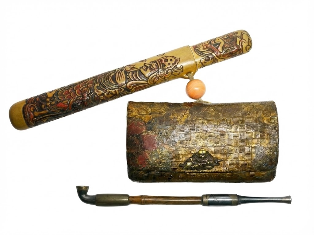 山梨県、静岡県、長野県、煙管、キセル、煙草入れ、根付、提げ物、印籠、買取
